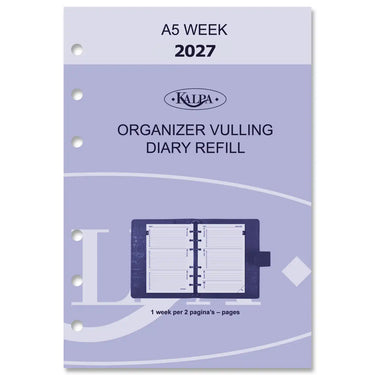 6207-27 210 x 144 mm A5 Agenda Organizer Nachfüllungen NL Und EN 2027